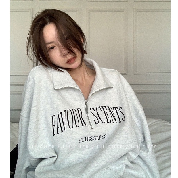 Porozi  Áo sweater  tay dài màu sắc đơn giản thời trang cho nữ