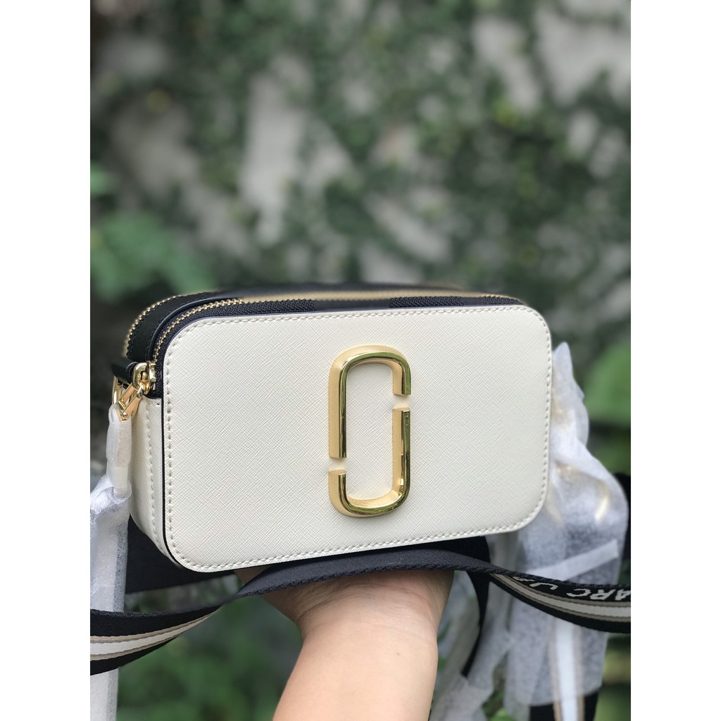 Túi xách nữ chính hãng Marc Jacobs xám, Trắng và xanh size 18cm