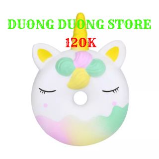 Squishy donut kỳ lân sừng vàng