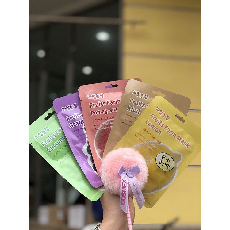 [Chính hãng] Bán lẻ Miếng Mặt Nạ Dưỡng Da Rainbow Fruits Farm Facial Mask