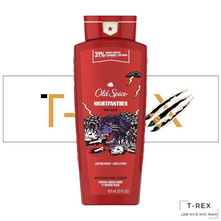 Sữa Tắm Hương Nước Hoa Old Spice Night Panther 621ML