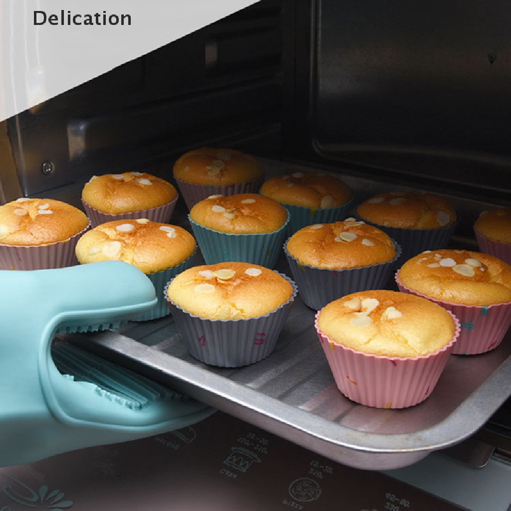 Set 6 Khuôn Silicone Làm Bánh Muffin Có Thể Tái Sử Dụng Tiện Lợi