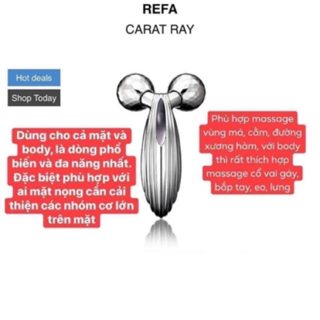 (BIG SALE) REFA CARAT RAY- Máy massage chuyên vùng mặt, mắt và body