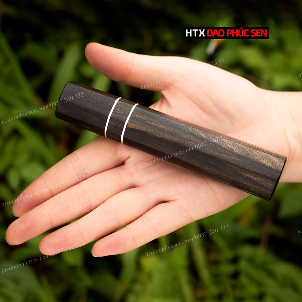 Cán dao Nhật bát giác gỗ mun - CN02
