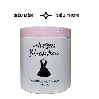 Kem ủ xả tóc huiger black dress siêu mềm mượt 1000ml huige