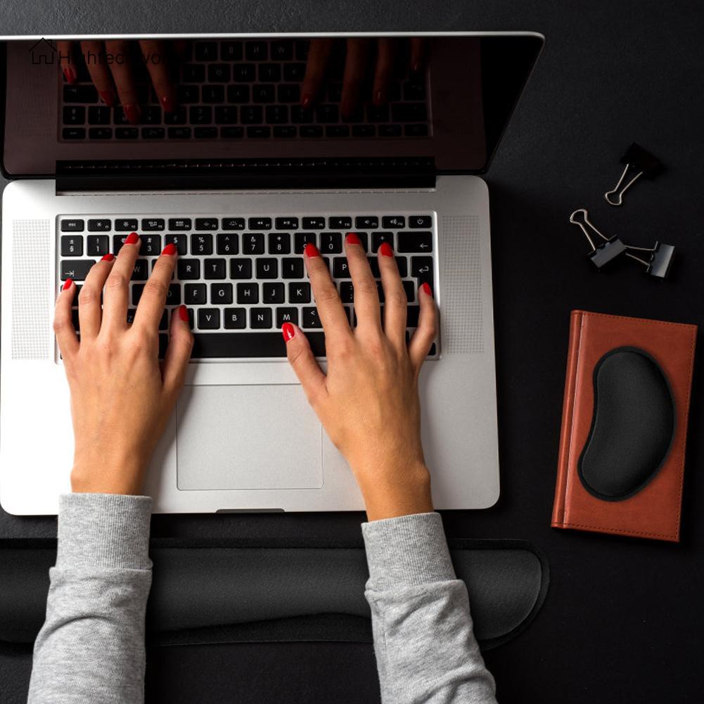 Bộ Miếng Lót Chuột Và Bàn Phím Máy Tính Bằng Mút Bảo Vệ Cổ Tay