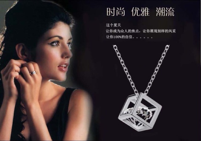 [Mã FAJGT8 giảm 15% đơn 99K] Vòng cổ mặt hộp lập phương lồng kim cương | BigBuy360 - bigbuy360.vn