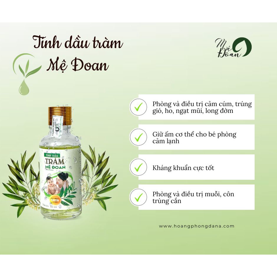 Tinh Dầu Tràm Mệ Đoan Tinh Dầu Tràm cho Bé Sơ Sinh Sát Khuẩn Phòng Ho Côn Trùng Cắn Muỗi Đốt Tinh Dầu Tràm Tắm Bé