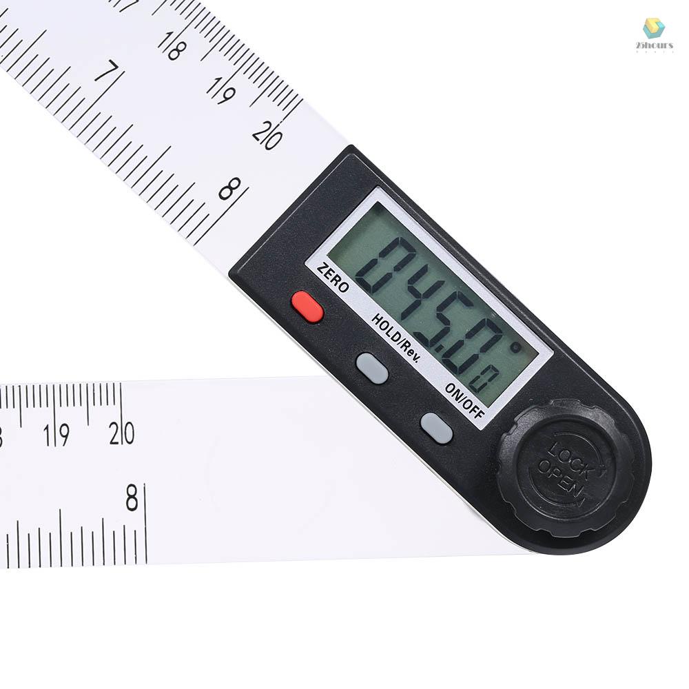 Thước Đo Góc Kỹ Thuật Số Đa Năng 0-200mm Có Màn Hình LCD Xoay 360° Thước Đo Điện Tử Chuyên Dụng Tiện Lợi