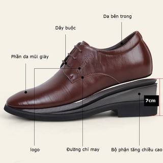 GIÀY TĂNG CHIỀU CAO 7CM DA BÒ