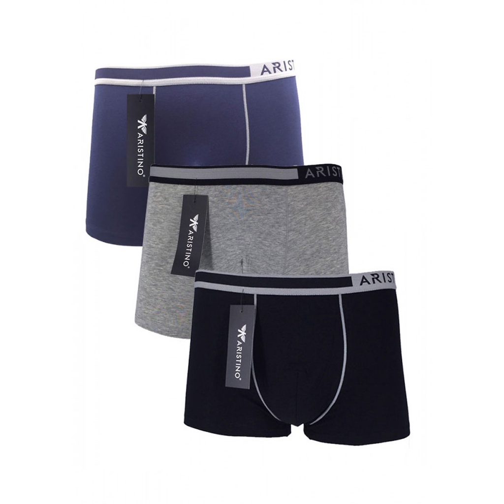 Combo 3 chiếc quần lót Boxer thời trang Aristino ABX 16 03 chất liệu Cotton, kháng khuẩn