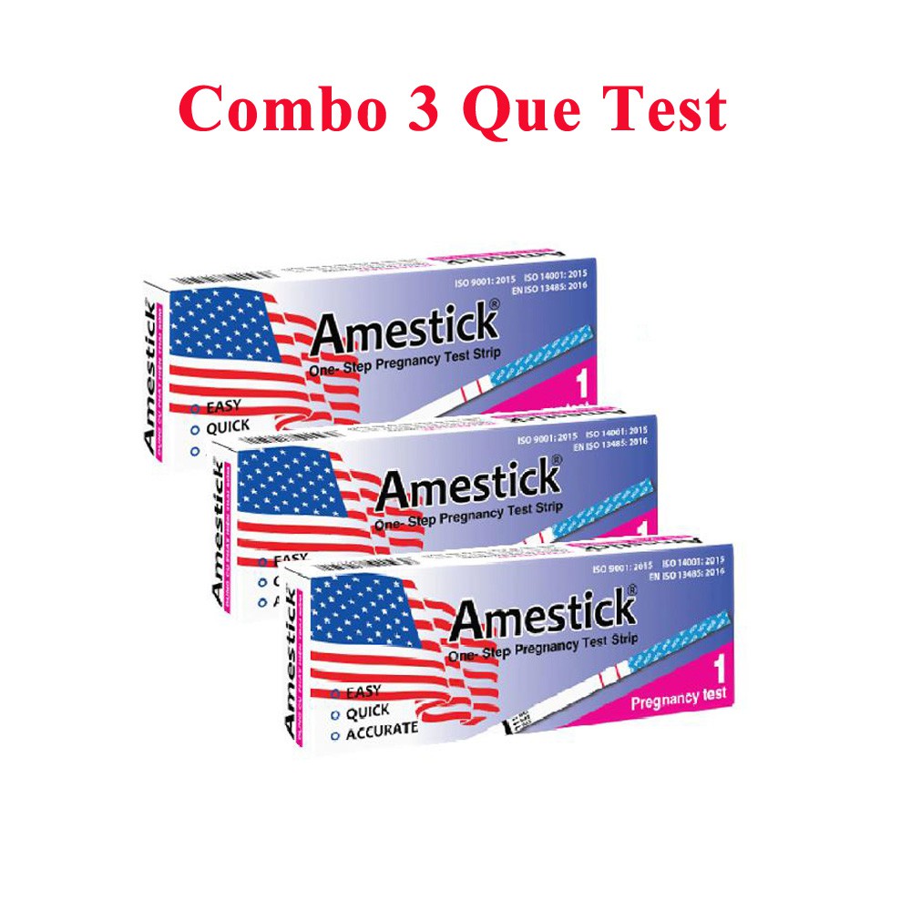 Combo 5 Que thử thai Amestick giúp phát hiện thai sớm -Test chính xác,nhanh chóng,đơn giản, giá tốt