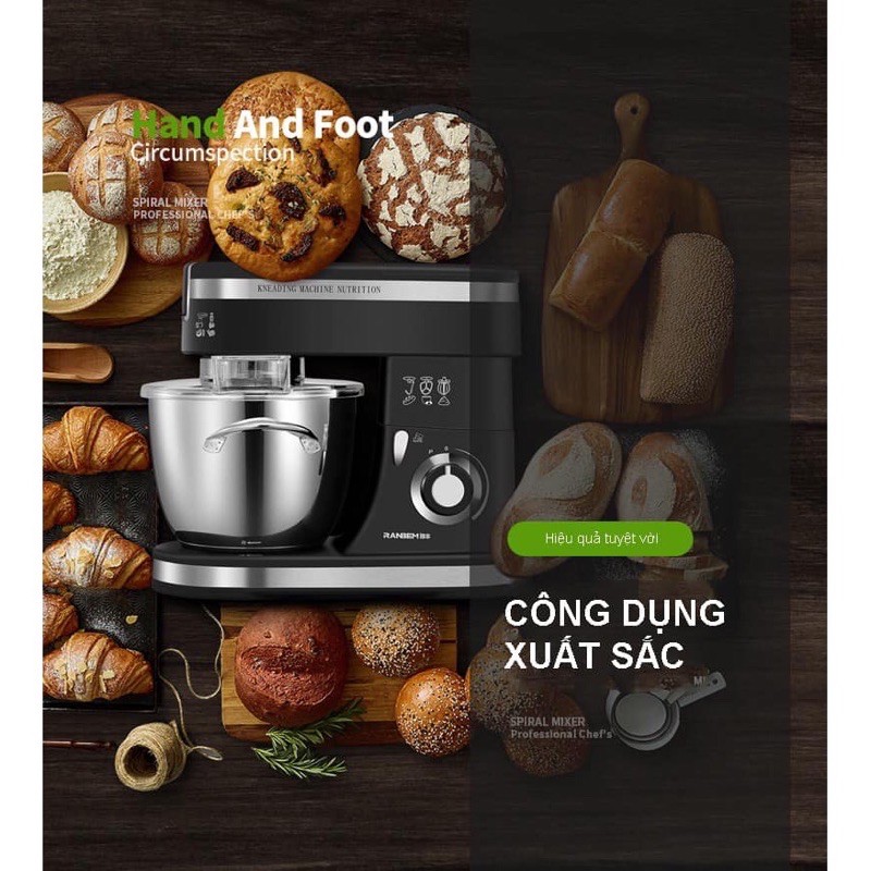 MÁY NHÀO BỘT,XAY THỊT,XAY SINH TỐ ĐA NĂNG RANBEM 534E