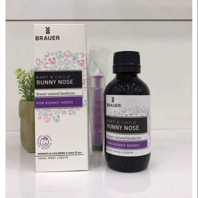Sổ mũi Brauer Runny Nose dạng Siro (Úc) cho bé từ 6 tháng tuổi