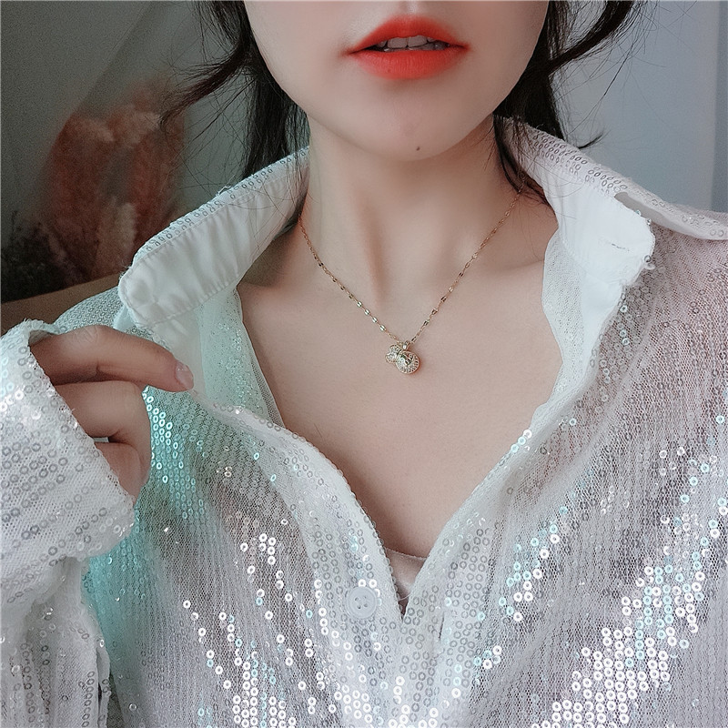 Dây chuyền mặt hình túi tiền xu may mắn không phai màu thời trang mùa hè cho nữ