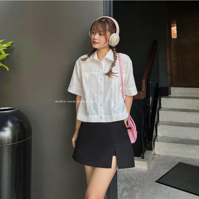 Chân váy xẻ 2 lớp có quần trong Bora