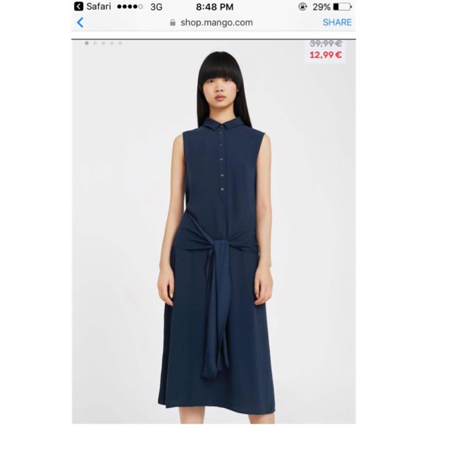 Đầm mango auth newtag sz s