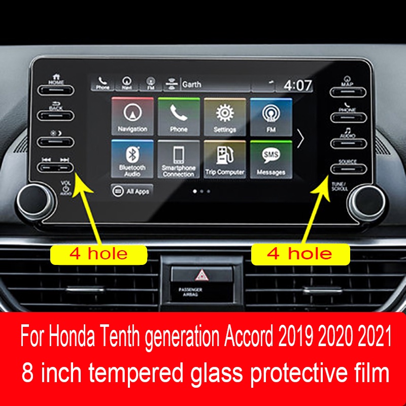 Miếng Dán Kính Cường Lực Bảo Vệ Màn Hình Định Vị GPS Trang Trí Nội Thất Xe Hơi Honda 10th generation Accord 2019-2021 8 Inch