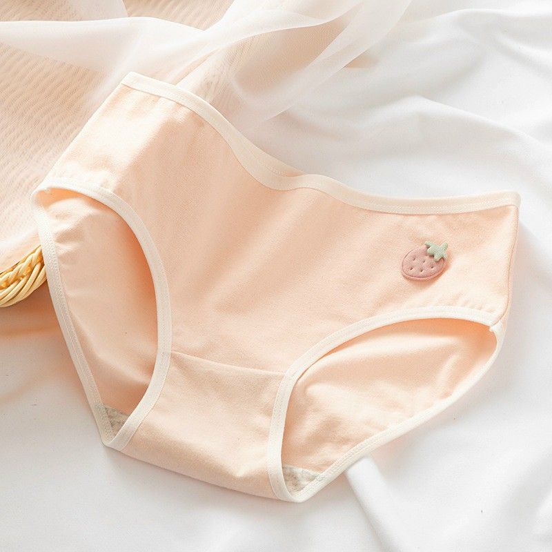 Quần Lót Nữ Cotton Trơn Phối Icon Dễ Thương mã a328