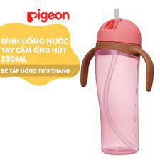 Bình tập uống Pigeon 330ml có tay cầm - cho trẻ từ 9 tháng tuổi
