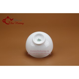 Bát ăn cơm Bát Tràng_Bộ chén ăn cơm men trắng trơn