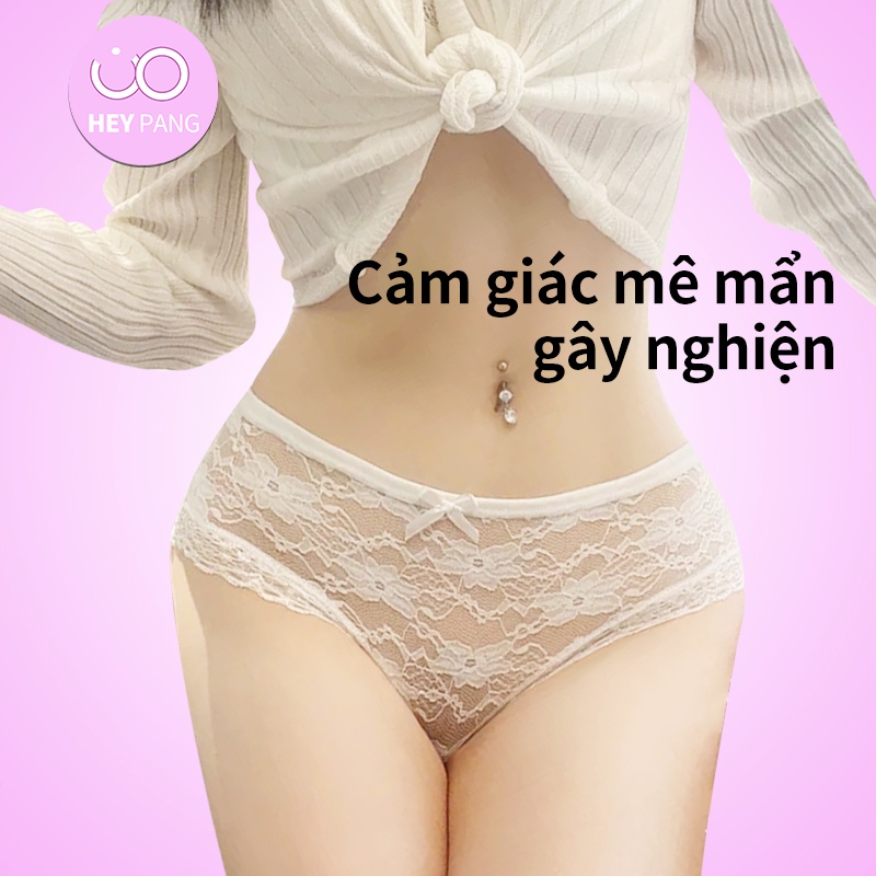 Quần lót ren nữ siêu thấu sexy gợi cảm Hàn Quốc HEYPANG Quần lót lụa kháng khuẩn siêu mỏng nhẹ mùa hè VN006