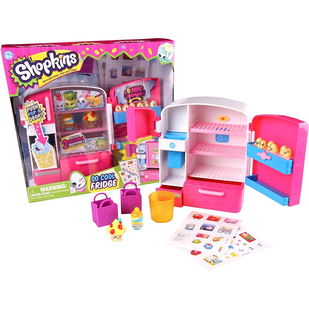 Set đồ chơi tủ lạnh Shopkins dễ thương chất lượng cao cho các bé