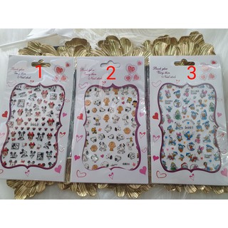 Nail Sticker Hoạt Hình, Thương Hiệu Phong Cách Mới Nhất 2020 Dán Trang Trí Móng Tay Cực Đẹp