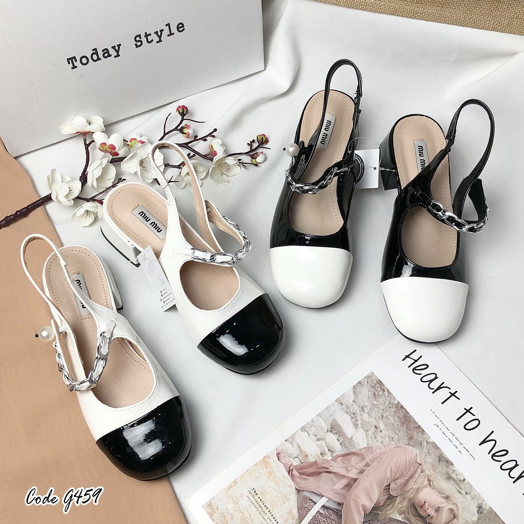 Sandal gót vuông 4p bít mũi Today Style sang trọng G459