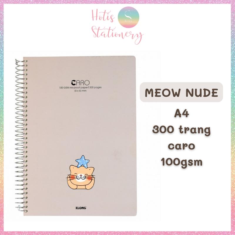 Sổ lò xo đơn Caro A4 KLong 100gsm - 200/ 300 trang - MS590 & MS591