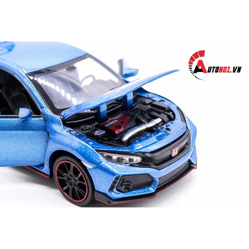 MÔ HÌNH XE HONDA CIVIC HATCHBACK TYPE R BLUE 1:32 MINIAUTO KHÔNG HỘP 5707