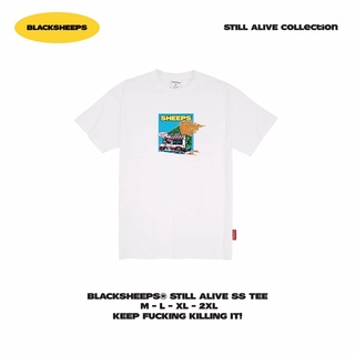 Áo thun Form Suôn BLACKSHEEPS Tay Ngắn Màu Trắng aka Still Alive Traditional SS Fit Tee - WHITE