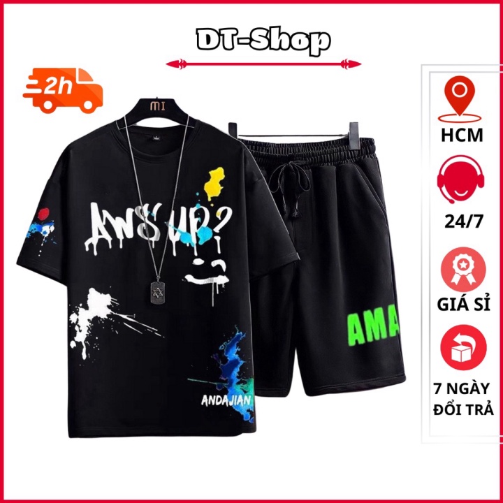 Đồ bộ nam hè FREESHIP Set đồ thể thao nam mặc nhà Phối màu đẹp chất thun thoáng mát mẫu mới 2024 - Hàng Có Sẵn