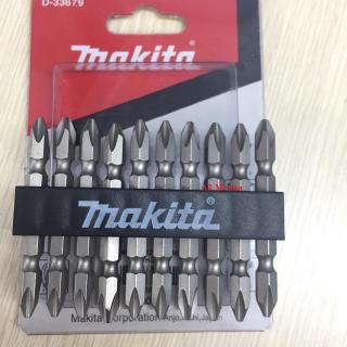 Bộ 10 mũi vít ph2x65mm makita d-33679