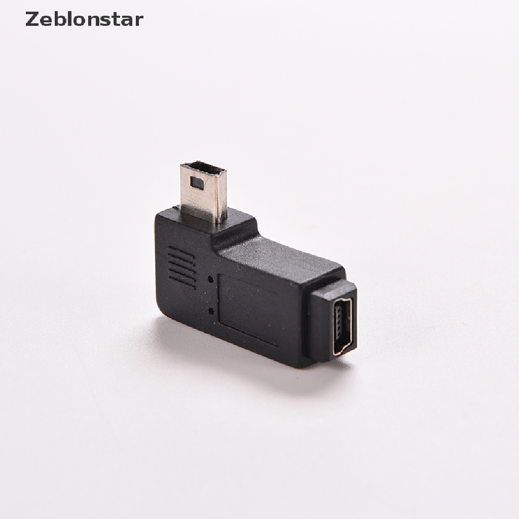 Đầu Nối Chuyển Đổi USB 2.0 Mini 5 Pin Sang Ổ Cắm Góc Phải 90 Độ Màu Đen