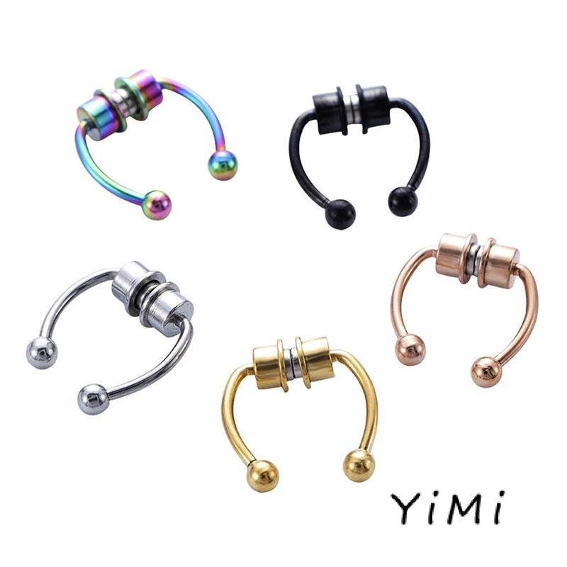 Khuyên mũi/môi hình tròn bằng thép không gỉ thiết kế đơn giản cao cấp