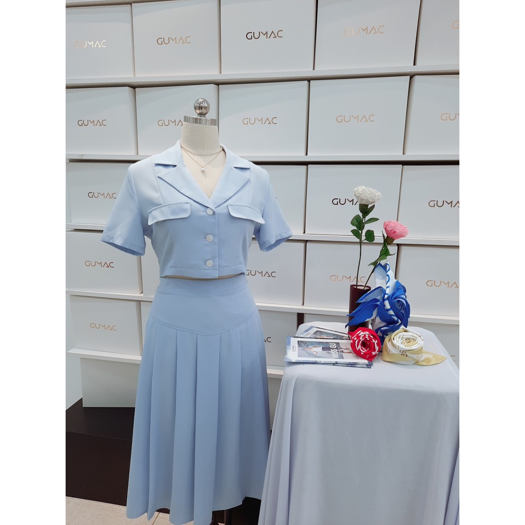 Áo sơ mi dáng croptop GUMAC AB690