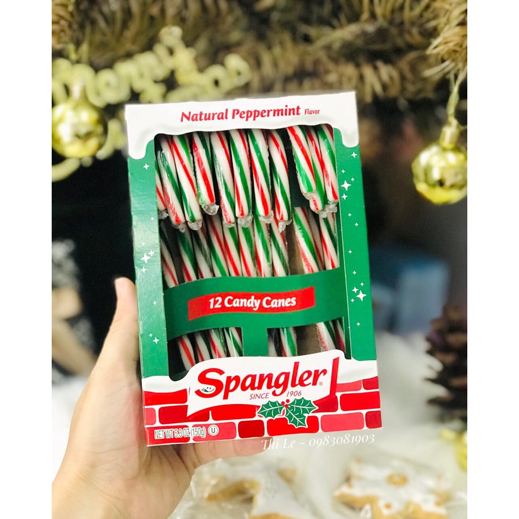 Kẹo gậy Noel Spangler Candy Canes hàng Mỹ 13k/ 1 cây