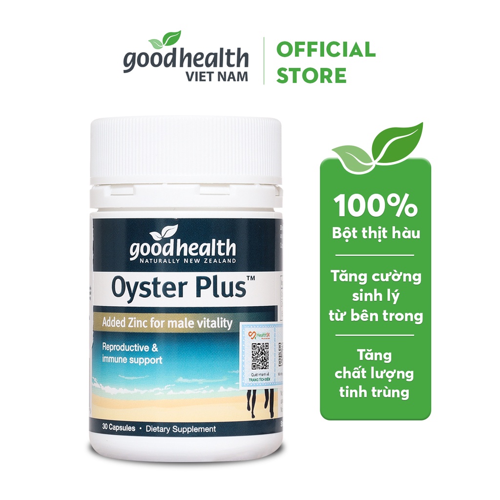 Viên uống Tinh chất hàu Goodhealth Oyster Plus 30v tăng cường sinh lý nam, Testosterone [CHÍNH HÃNG]