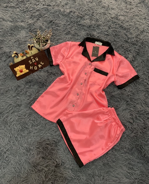 Bộ Pijama Phi Lụa Phối