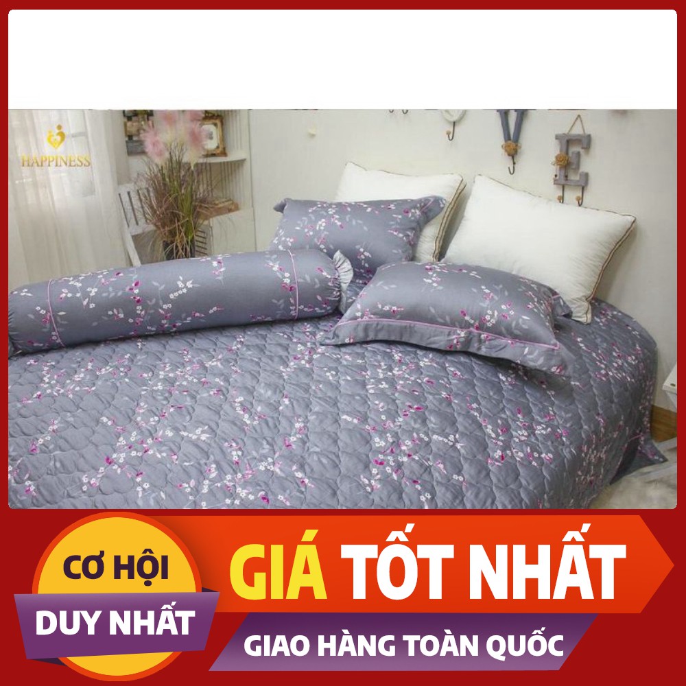 Bộ chăn ga phủ trần bông lụa Tencel Happiness