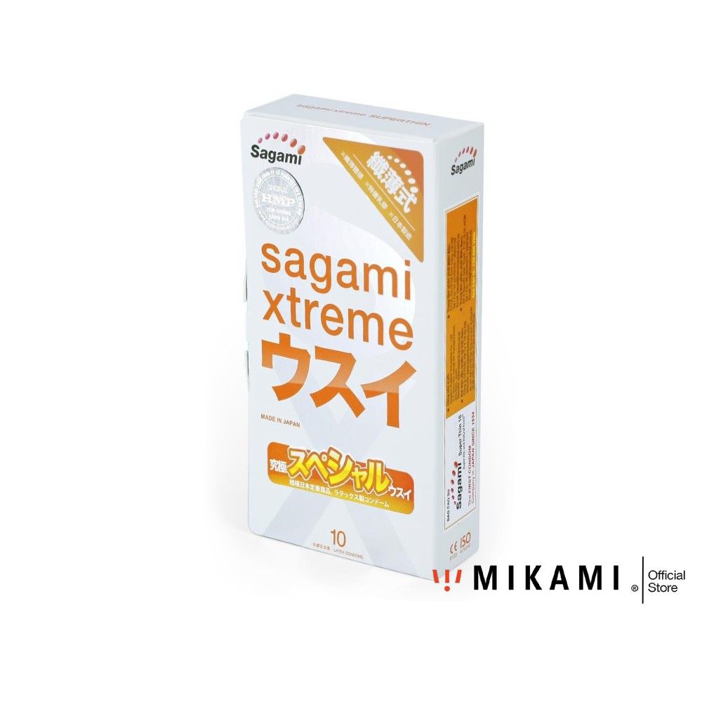Bao Cao Su Sagami Super Xtreme Siêu Mỏng Chính Hãng Xuất Xứ Nhật Bản Hộp 10c cao cấp