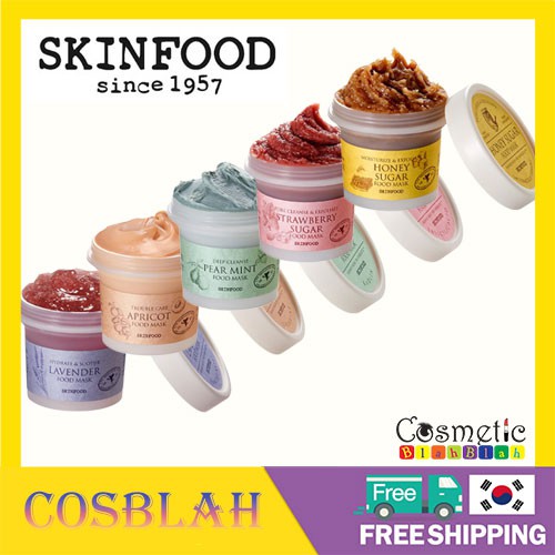 Mặt nạ thực phẩm SKINFOOD chiết xuất dâu / lê / bạc hà / oải hương / mật ong cao cấp
