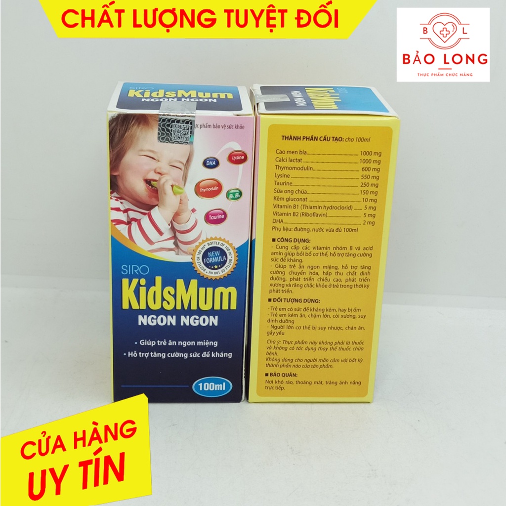 Siro KidsMum NGON NGON chai 100ml