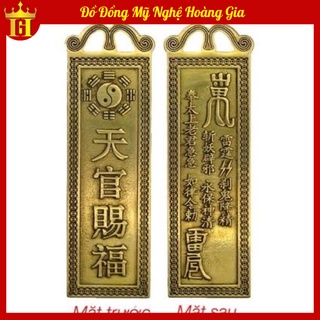 Thẻ Bài Thiên Quan Tứ Phúc Bằng Đồng Phong Thủy
