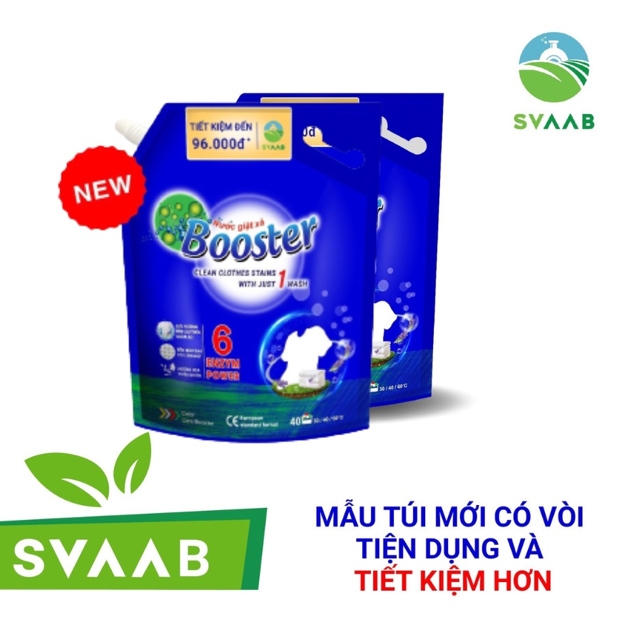 Combo 2 túi nước giặt xả Booster 3,7kg hàng xuất khẩu Nhật Bản, Châu Âu