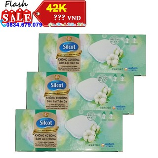 Bông Trang Điểm - Bông tẩy trang Silcot Premium Nhật Bản Cao Cấp - Combo 60 miếng Hàng tặng mẫu mỗi hộp 10 miếng