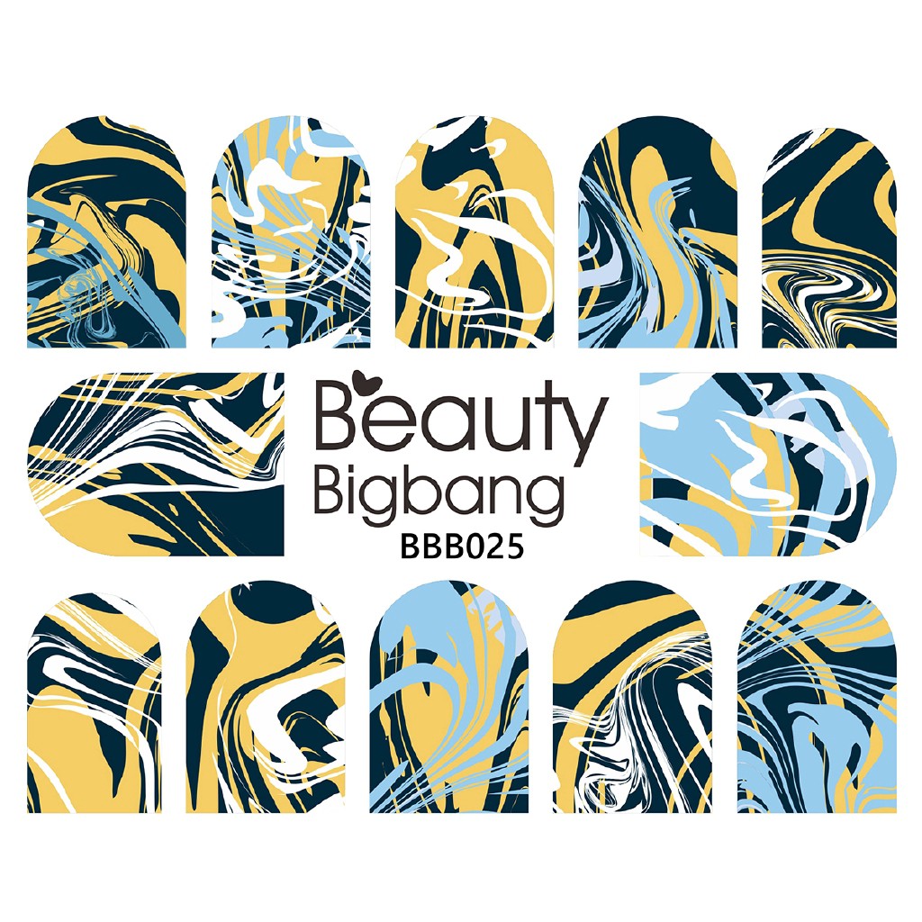 [Hàng mới về] Tấm sticker dán trang trí móng tay nghệ thuật BEAUTYBIGBANG