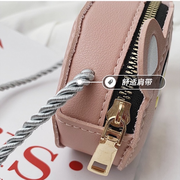 Túi Đeo Chéo Nhỏ Xinh In Họa Tiết Hoạt Hình Dễ Thương Phong Cách Hàn Quốc Cho Bé Gái