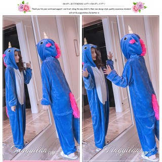 Đồ lông thú Ngựa Unicorn xanh